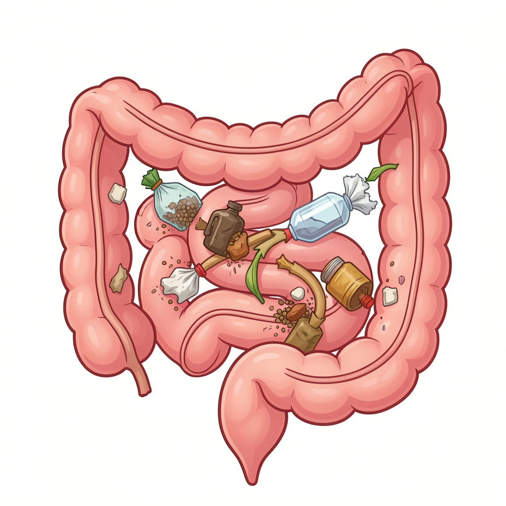 Image of the large intestine and waste transit