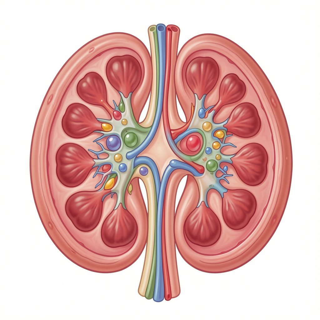 Image of the nephron: the filtering unit of the kidney